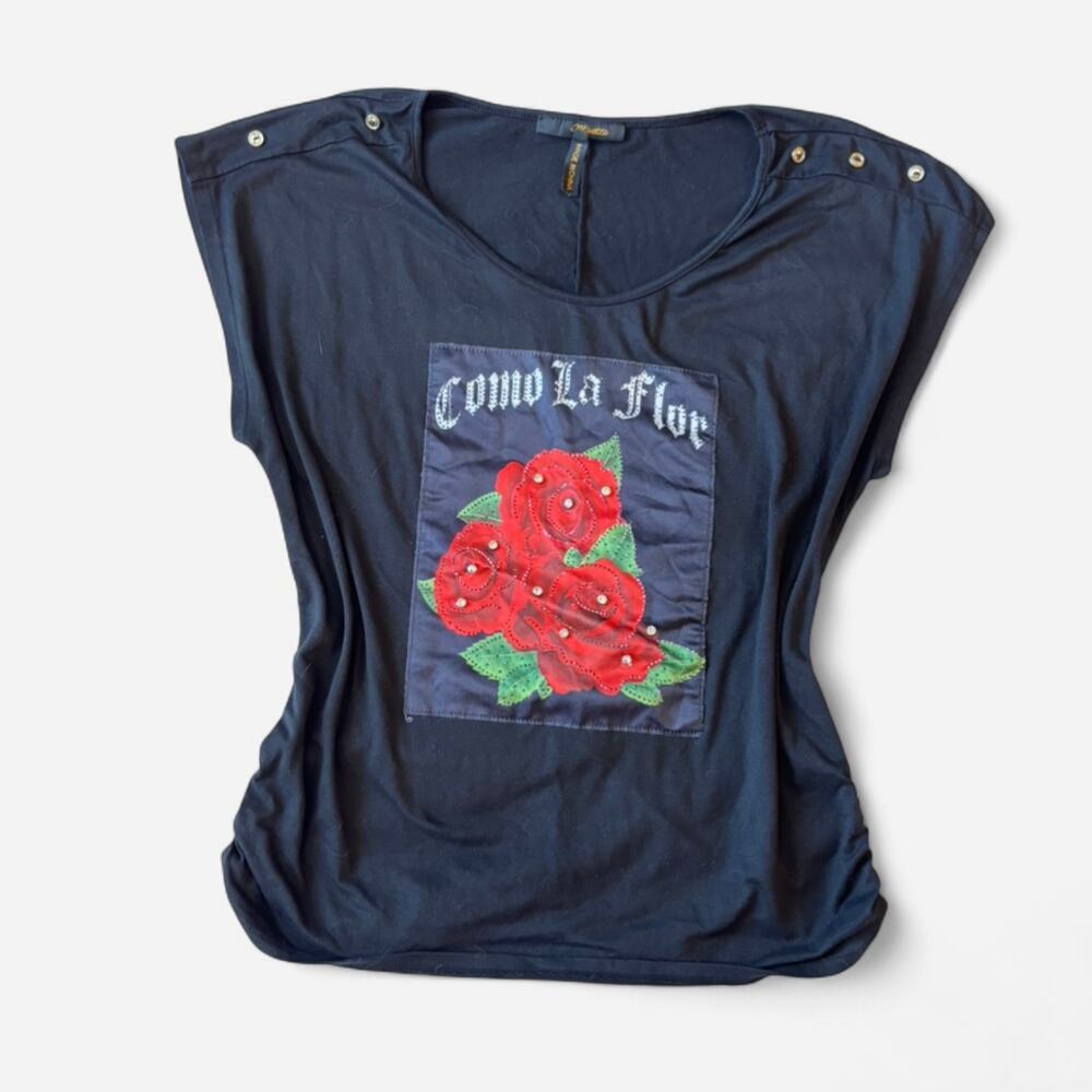 Minette 'Como La Flor' Embellished T-Shirt